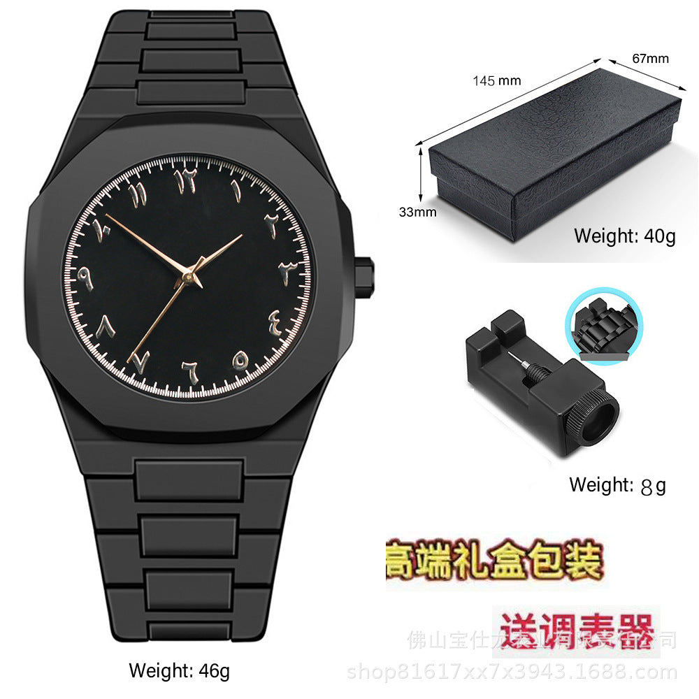 Italian Designer Brand Black Warrior Dopamine Men's and Women's Watches, Simple and Stylish, High-Value Waterproof Quartz Watches for Students
