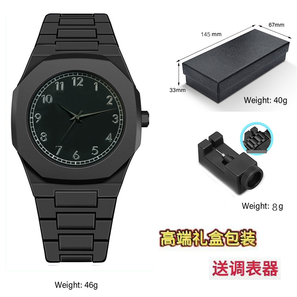 Italian Designer Brand Black Warrior Dopamine Men's and Women's Watches, Simple and Stylish, High-Value Waterproof Quartz Watches for Students