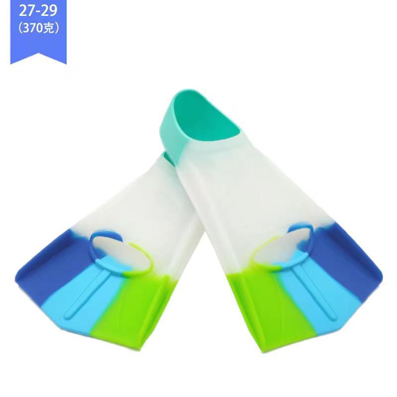Swimming Fins Freestyle Silicone Short Fins Children's Diving Fins Training Diving Equipment Wholesale Silicone Fins