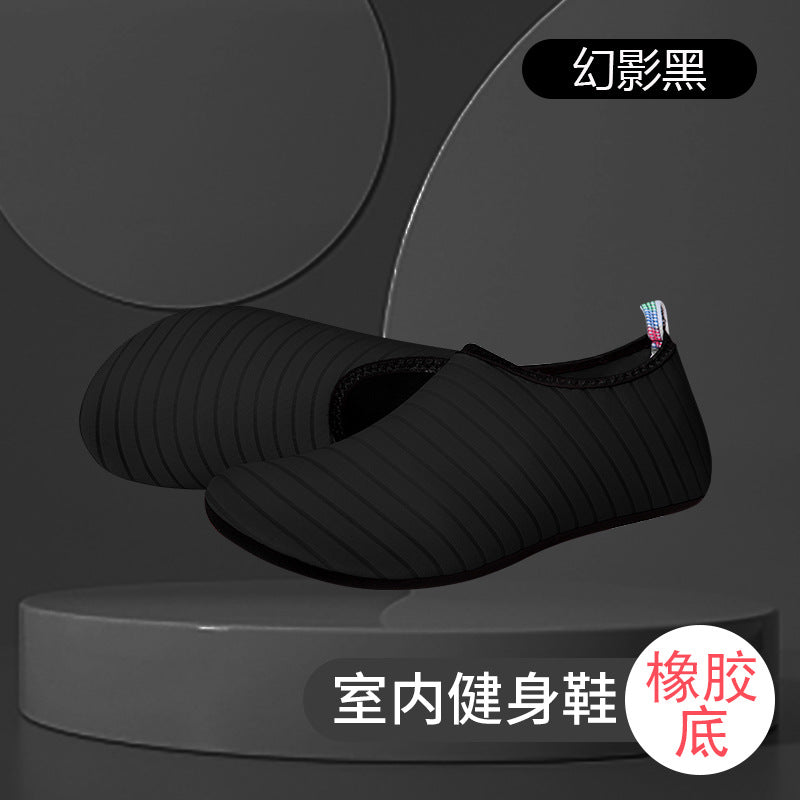 Striped beach shoes snowflake shoes socks beach socks diving snorkeling shoes indoor fitness shoes solid color yoga shoes