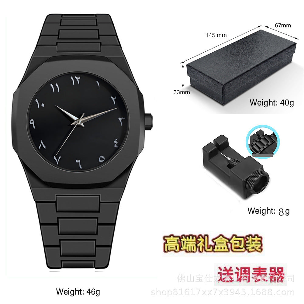 Italian Designer Brand Black Warrior Dopamine Men's and Women's Watches, Simple and Stylish, High-Value Waterproof Quartz Watches for Students