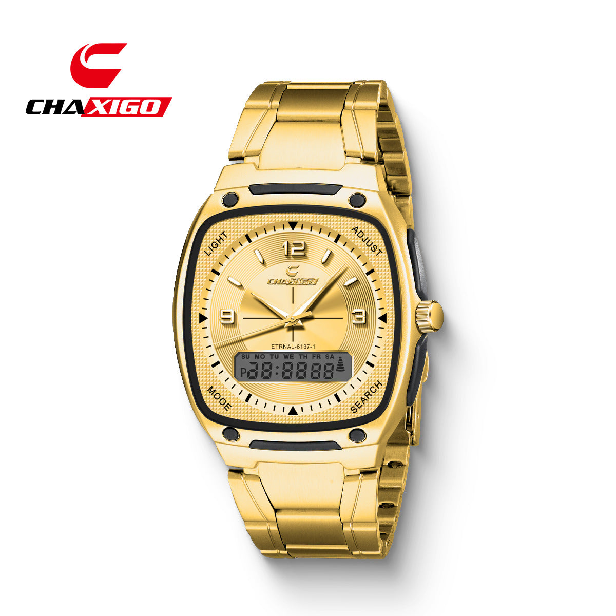 CHAXIGO fashion men's watch luminous waterproof alloy men's square electronic watch a generation of hair