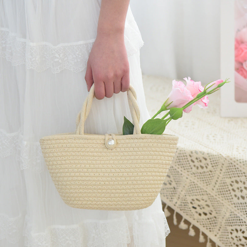 New Summer Portable Women's Woven Bag Commuter Bag Travel Seaside Beach Hand Bag Souvenir Foreign Trade Wholesale
