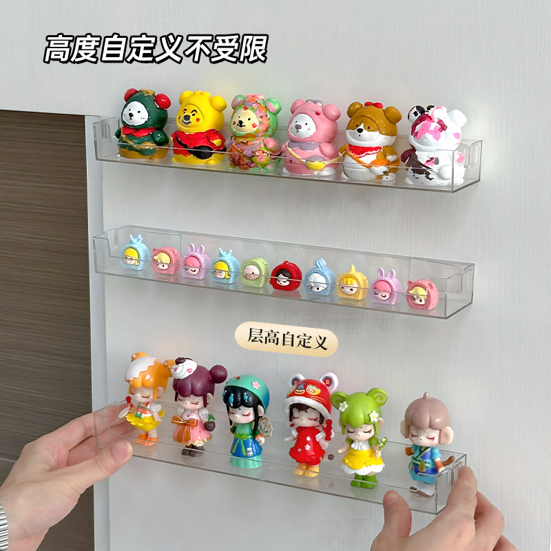 Blind Box Storage Wall Hanging Punch-free Display Stand Acrylic Bubble Mate Hand-made Box Lego Building Blocks Shelf