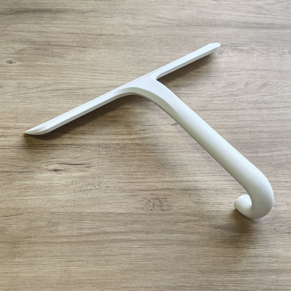 Silicone Glass Wiper with Inverted Hook, Black Silicone Window Cleaning Tool, Two Sizes Available