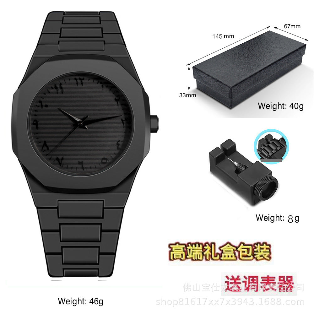 Italian Designer Brand Black Warrior Dopamine Men's and Women's Watches, Simple and Stylish, High-Value Waterproof Quartz Watches for Students