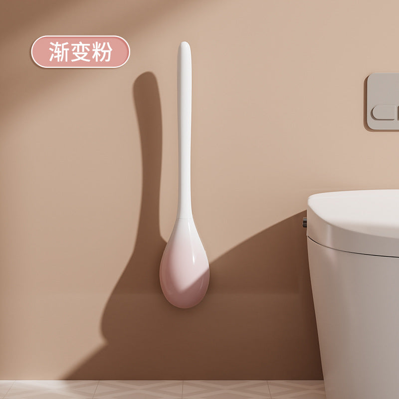 Toilet Brush No Dead Angle Household Non-Punch Toilet Silicone Brush Toilet Wall Hanging Long Handle Toilet Cleaning Artifact
