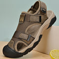 Summer Men's Toe-Toe Beach Shoes Breathable Mesh Outdoor Soft-Soled Sandals for Men