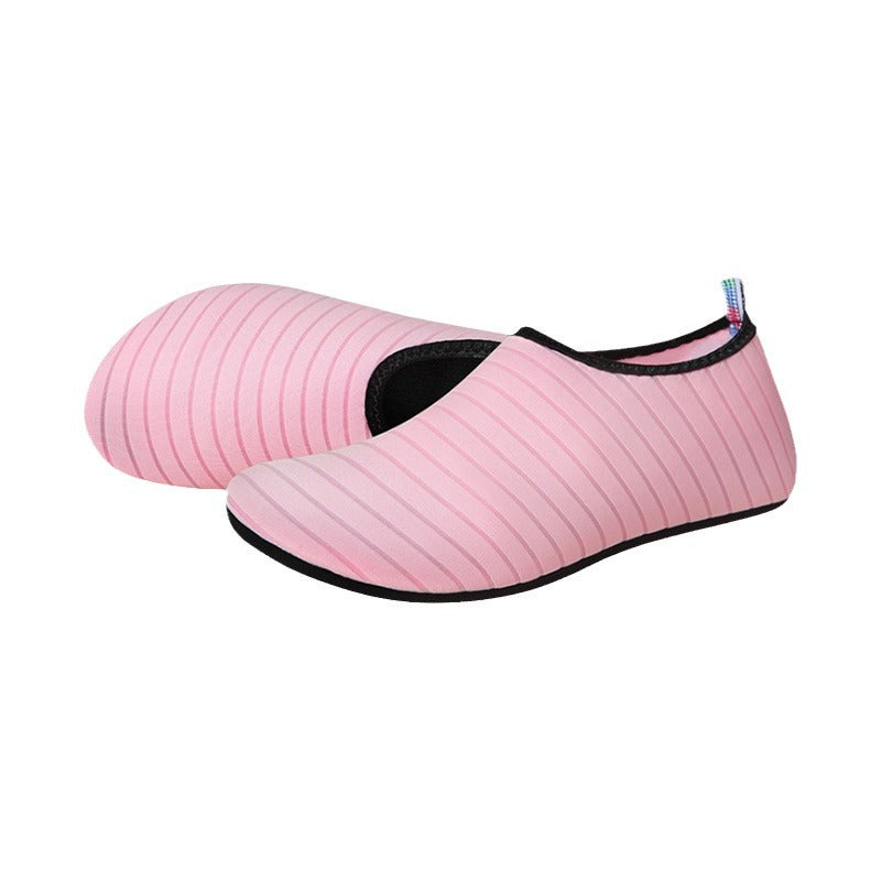 Striped beach shoes snowflake shoes socks beach socks diving snorkeling shoes indoor fitness shoes solid color yoga shoes