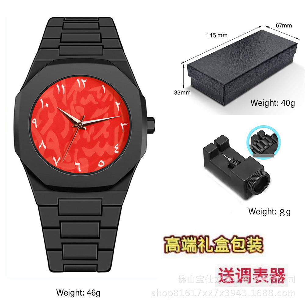 Italian Designer Brand Black Warrior Dopamine Men's and Women's Watches, Simple and Stylish, High-Value Waterproof Quartz Watches for Students