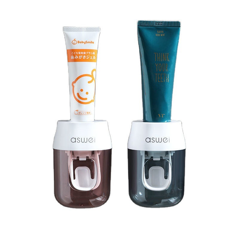 Toothpaste Squeeze Artifact Full-automatic Squeezer Storage Rack Wall-mounted Lazy Toothbrush Holder Non-perforated Children's Rack