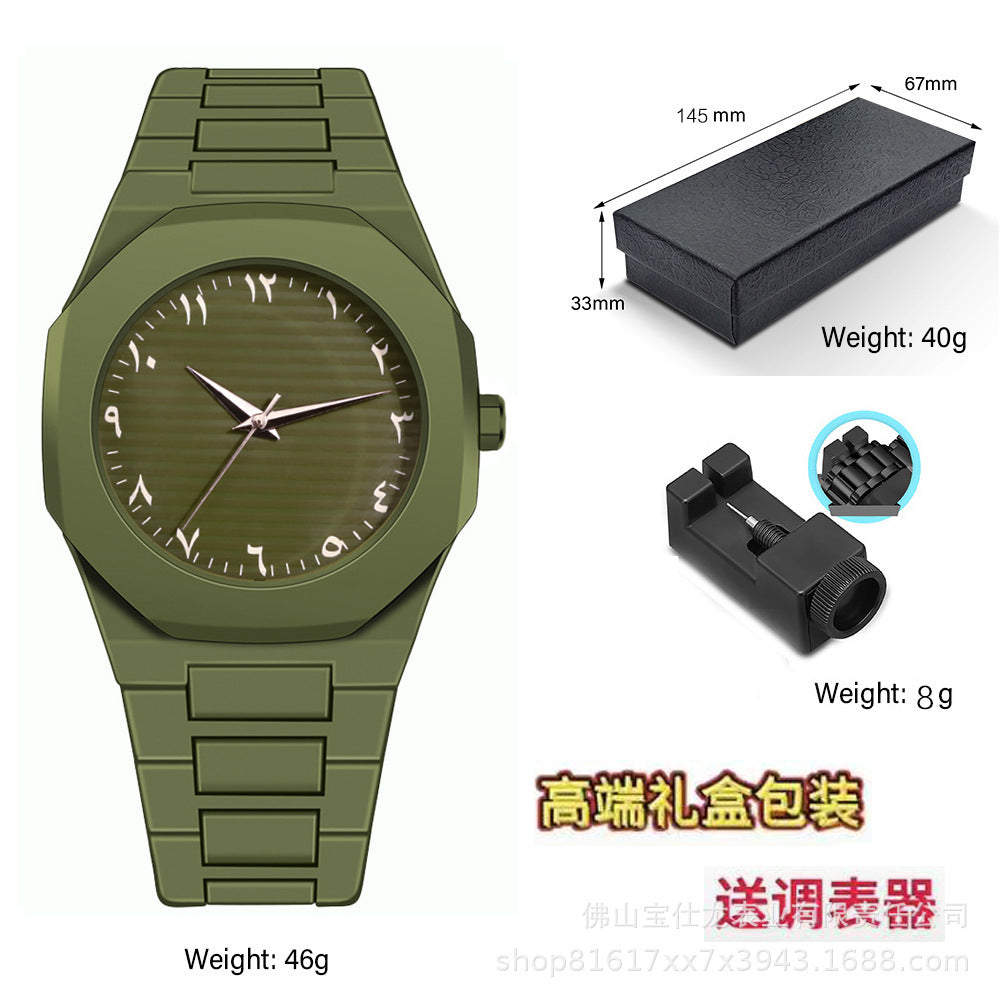 Italian Designer Brand Black Warrior Dopamine Men's and Women's Watches, Simple and Stylish, High-Value Waterproof Quartz Watches for Students