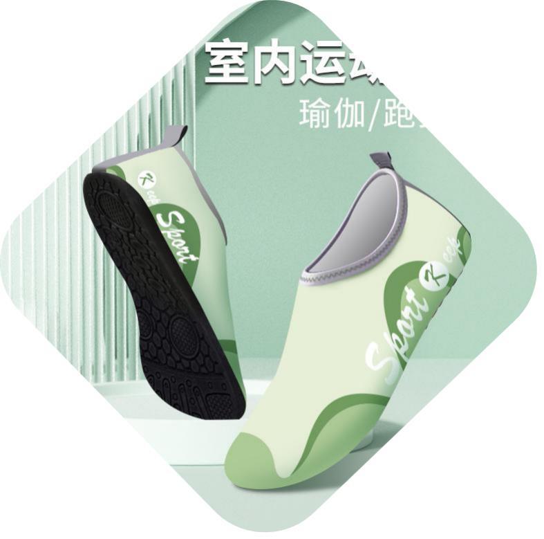 Striped beach shoes snowflake shoes socks beach socks diving snorkeling shoes indoor fitness shoes solid color yoga shoes
