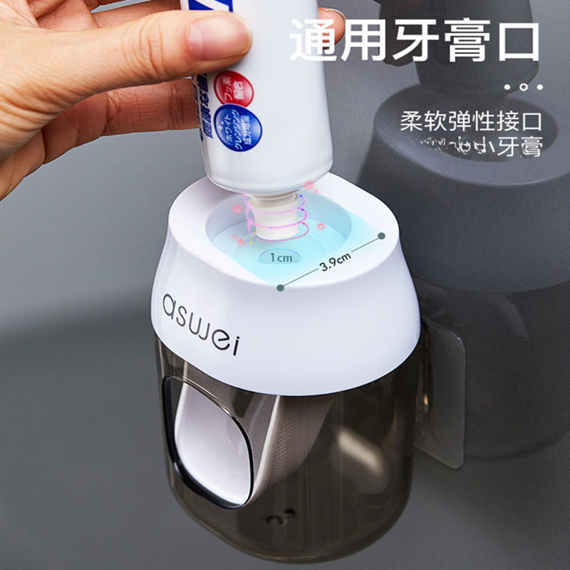 Toothpaste Squeeze Artifact Full-automatic Squeezer Storage Rack Wall-mounted Lazy Toothbrush Holder Non-perforated Children's Rack