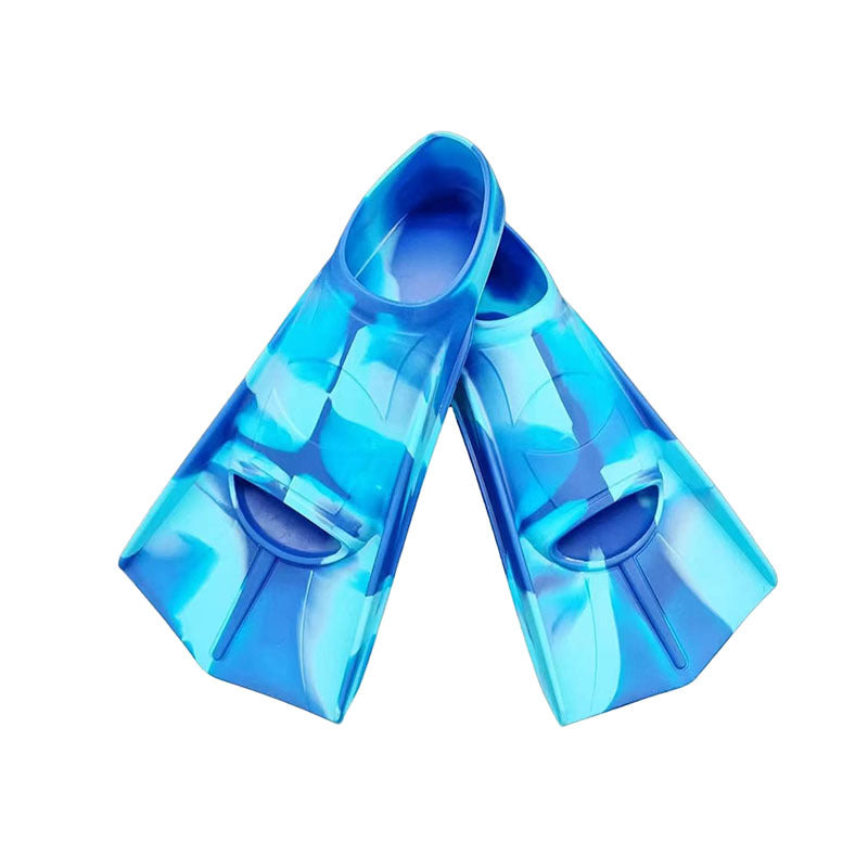 Swimming Fins Freestyle Silicone Short Fins Children's Diving Fins Training Diving Equipment Wholesale Silicone Fins