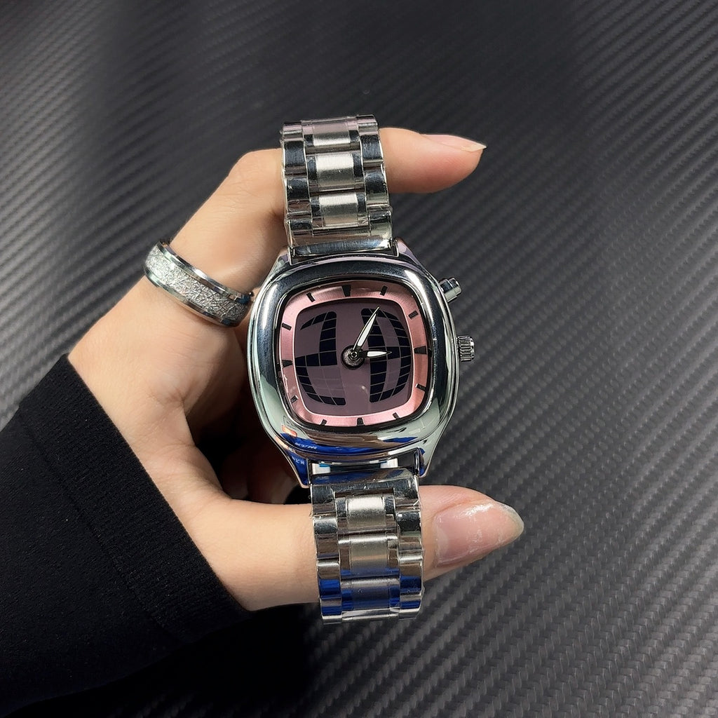 Millennial Retro Fashion Concept Digital Display Sports Men's Watch with Analog Numbers, Niche Ins Trendy Brand Quartz Watch