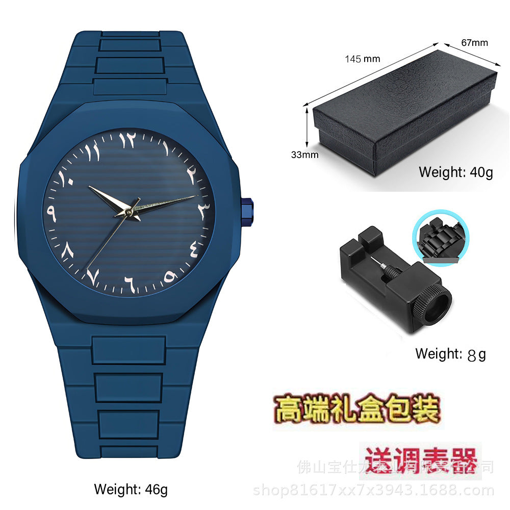 Italian Designer Brand Black Warrior Dopamine Men's and Women's Watches, Simple and Stylish, High-Value Waterproof Quartz Watches for Students