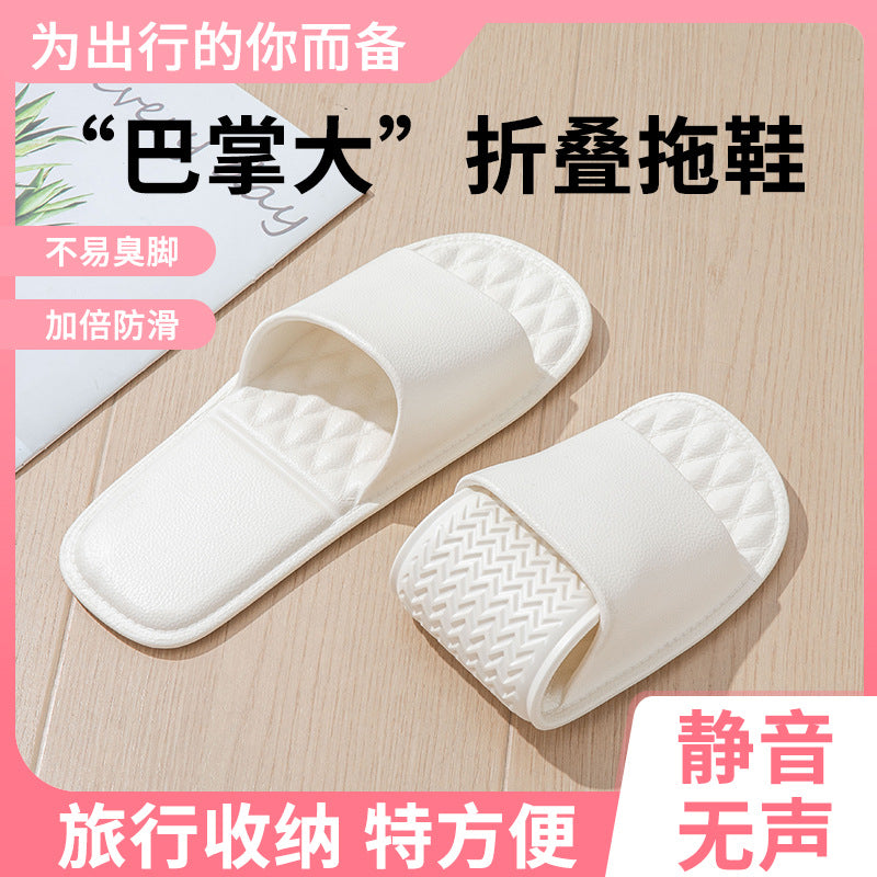 Travel Slippers Women's Foldable Portable Travel Beach Business Travel Disposable Hotel Bathing Anti-Slip Sandals for Men