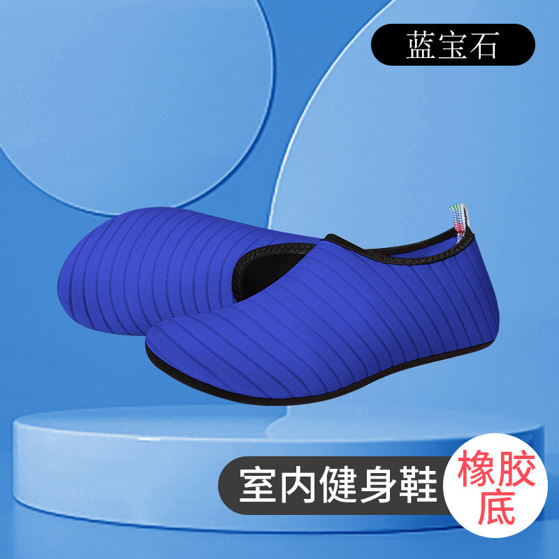 Striped beach shoes snowflake shoes socks beach socks diving snorkeling shoes indoor fitness shoes solid color yoga shoes