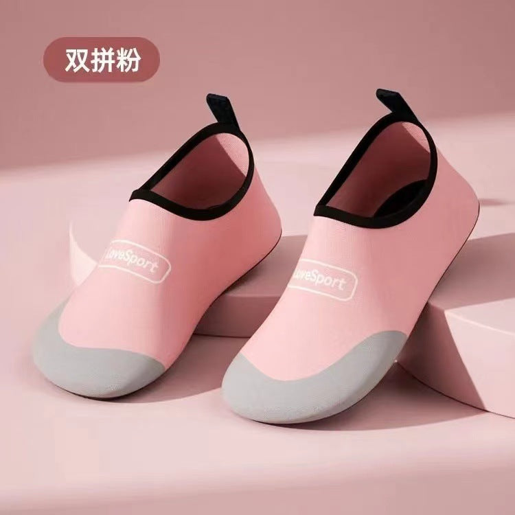 Striped beach shoes snowflake shoes socks beach socks diving snorkeling shoes indoor fitness shoes solid color yoga shoes