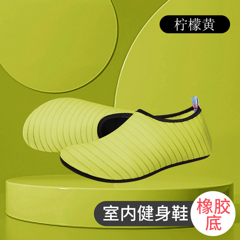 Striped beach shoes snowflake shoes socks beach socks diving snorkeling shoes indoor fitness shoes solid color yoga shoes