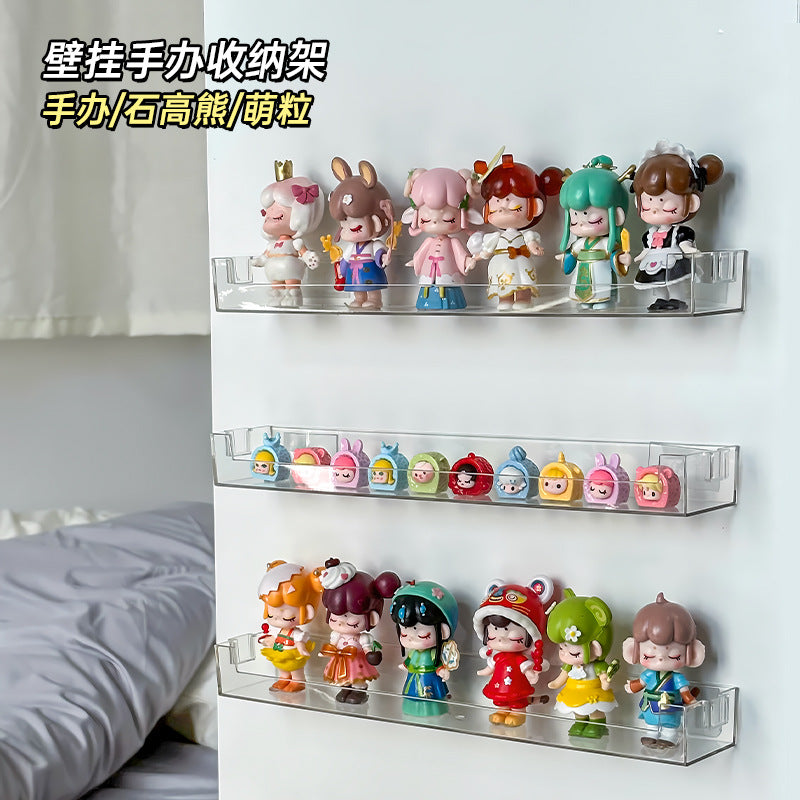 Blind Box Storage Wall Hanging Punch-free Display Stand Acrylic Bubble Mate Hand-made Box Lego Building Blocks Shelf