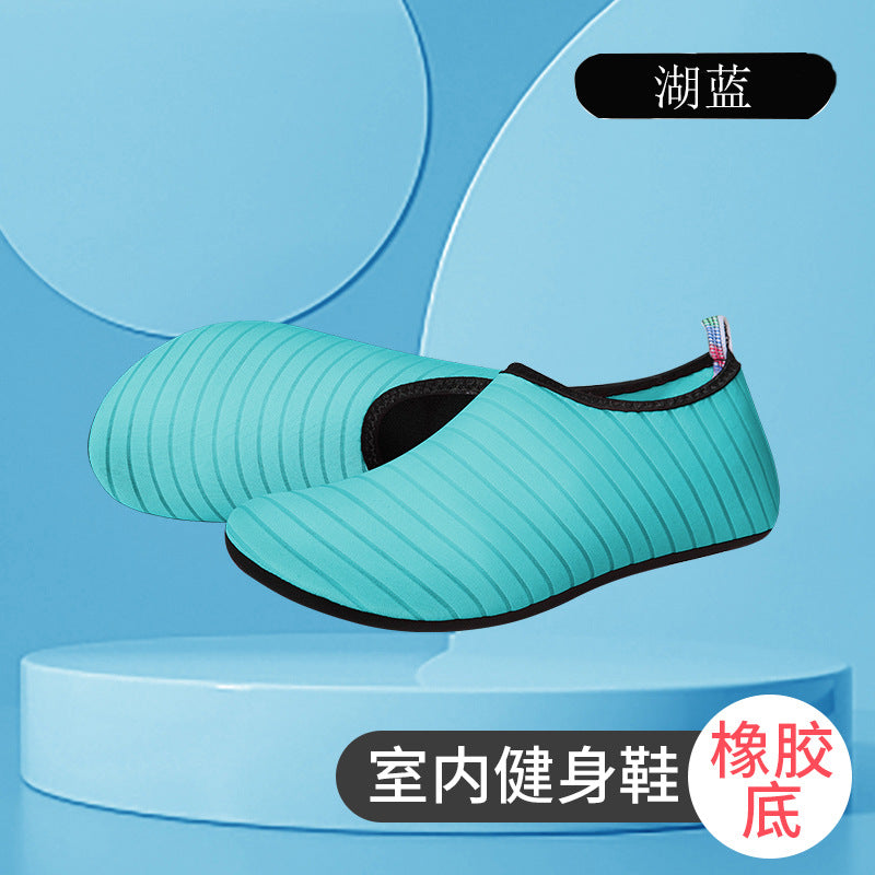 Striped beach shoes snowflake shoes socks beach socks diving snorkeling shoes indoor fitness shoes solid color yoga shoes