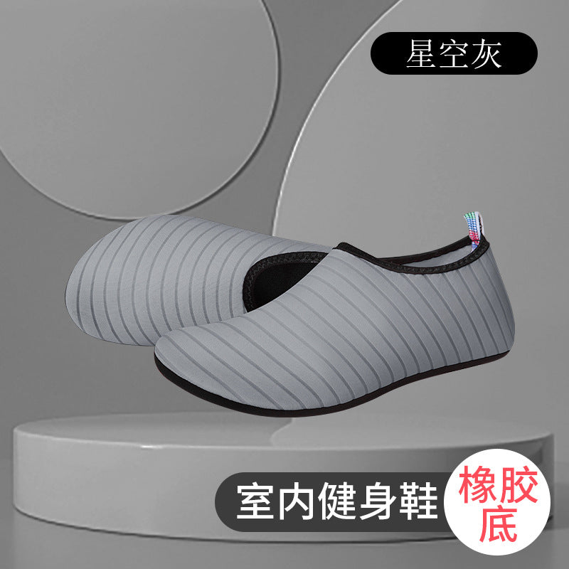 Striped beach shoes snowflake shoes socks beach socks diving snorkeling shoes indoor fitness shoes solid color yoga shoes