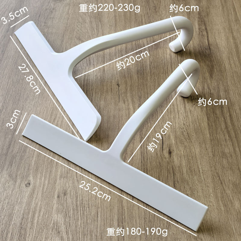 Silicone Glass Wiper with Inverted Hook, Black Silicone Window Cleaning Tool, Two Sizes Available