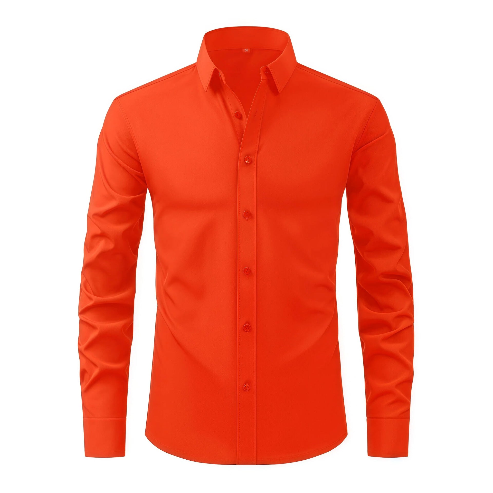 Cross-Border Lightweight Stretchy Plus-Size Men's Shirts, Wrinkle-Resistant Long-Sleeve Shirts, Amazon Cardigan Long-Sleeve Shirts for Men