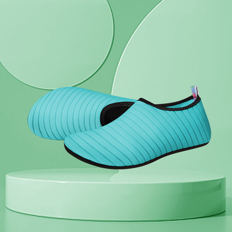 Striped beach shoes snowflake shoes socks beach socks diving snorkeling shoes indoor fitness shoes solid color yoga shoes