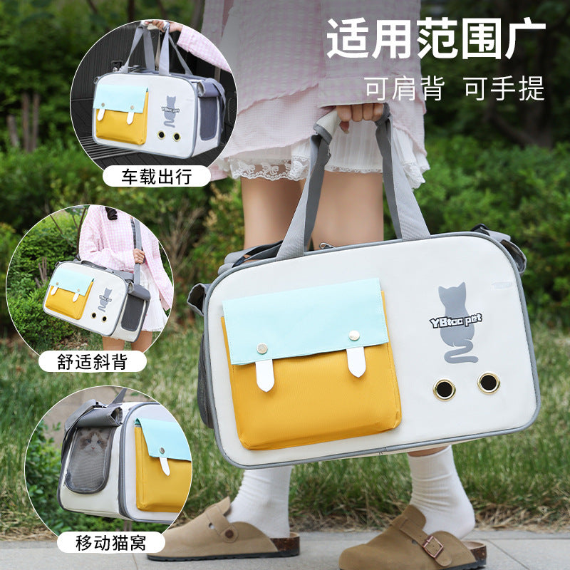 Bolsa de Transporte para Gatos Portátil | Ombro, Grande Capacidade, Ventilada