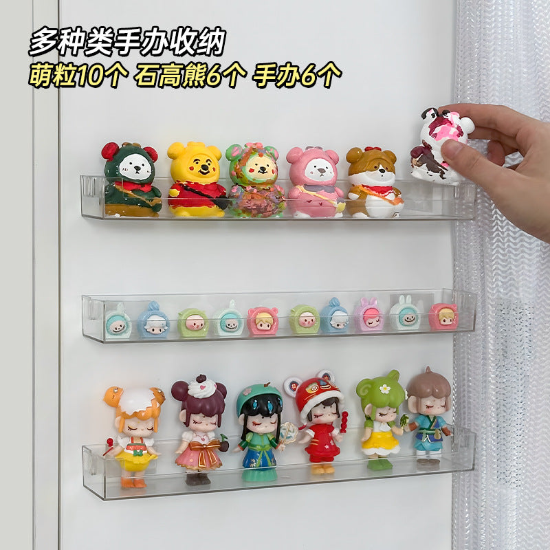 Blind Box Storage Wall Hanging Punch-free Display Stand Acrylic Bubble Mate Hand-made Box Lego Building Blocks Shelf