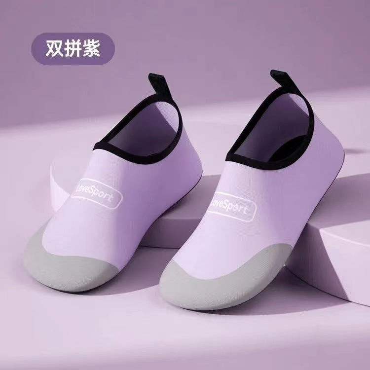 Striped beach shoes snowflake shoes socks beach socks diving snorkeling shoes indoor fitness shoes solid color yoga shoes
