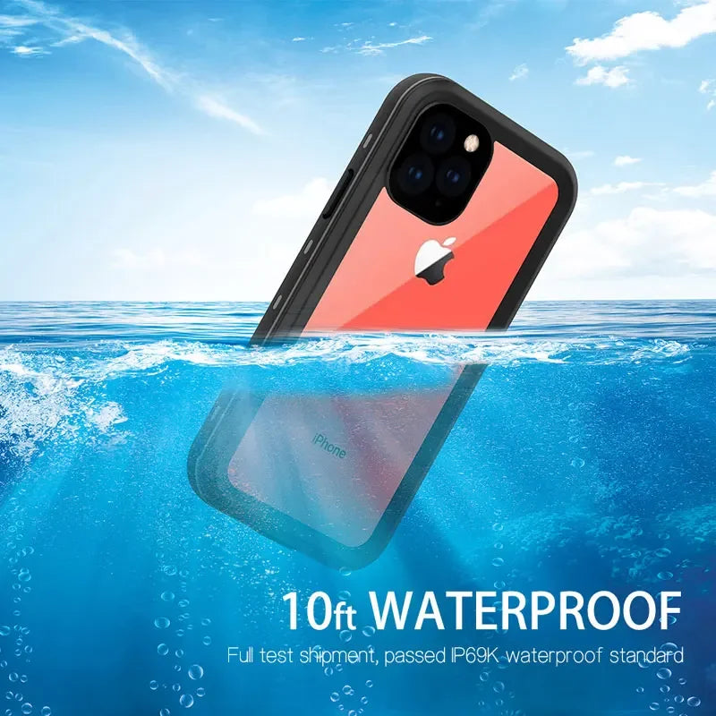 Sealed Underwater Case For iPhone 14 15 13 Pro Max Mini Waterproof Shockproof Diving Cover for iPhone 11 12 X XR SE3 Cases Funda