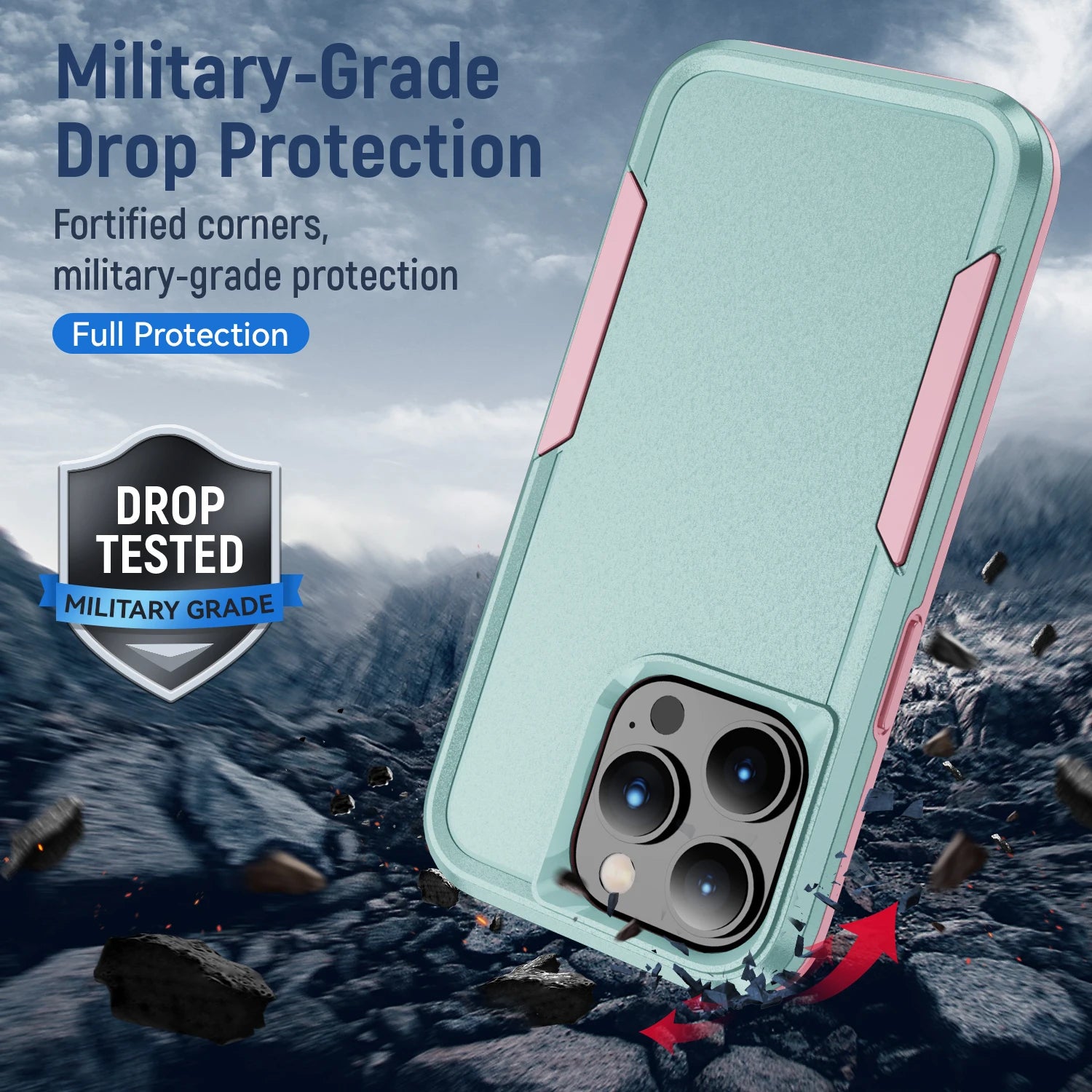 Case For iPhone 16 15 14 13 12 11 Pro Max X XS XR 8 7 Plus Heavy Duty Shockproof Anti-Scratch Rugged Protective with Full Cover