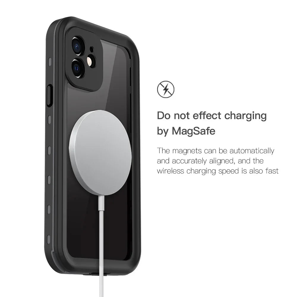 Sealed Underwater Case For iPhone 14 15 13 Pro Max Mini Waterproof Shockproof Diving Cover for iPhone 11 12 X XR SE3 Cases Funda