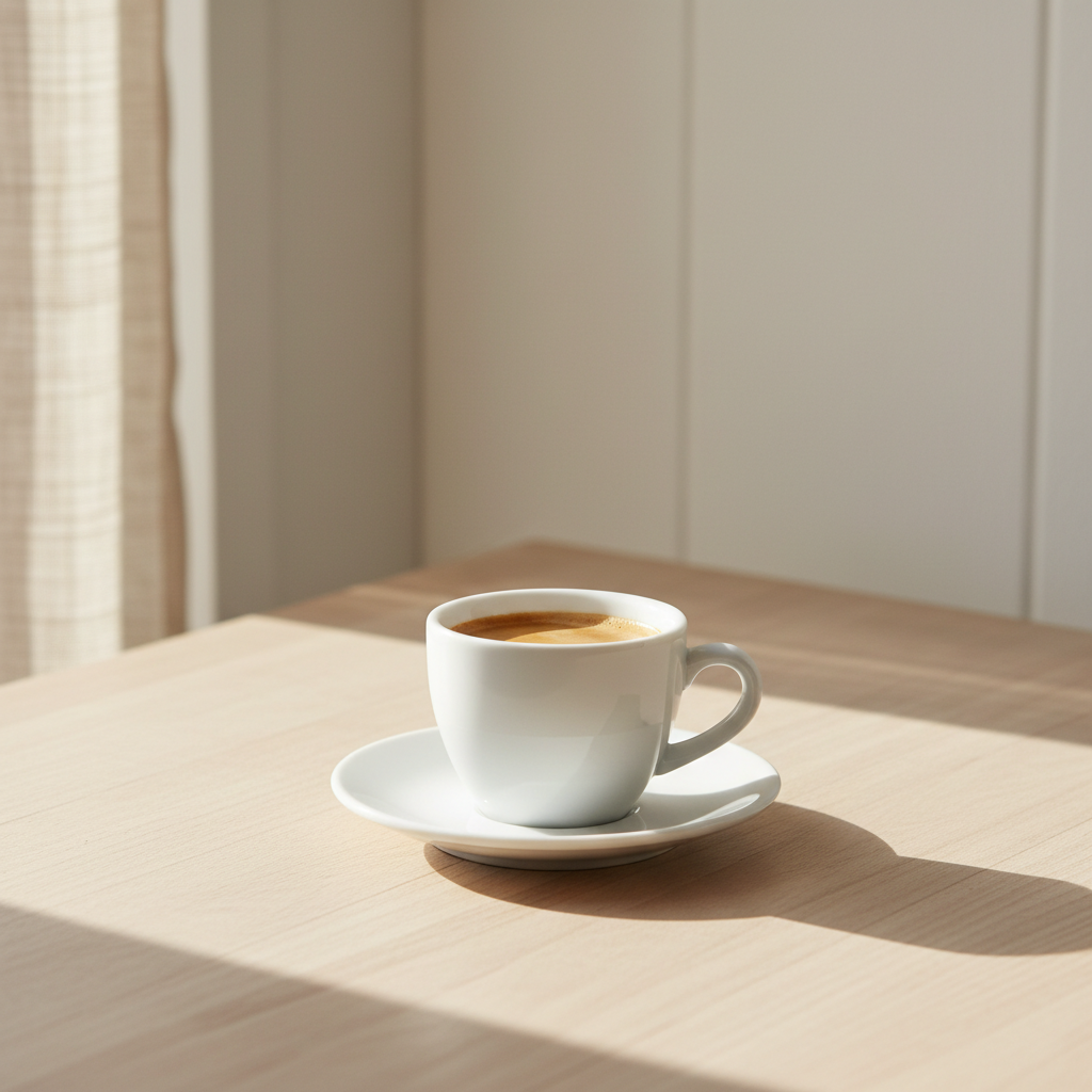 Chávena de Café Espresso Clássica Branca