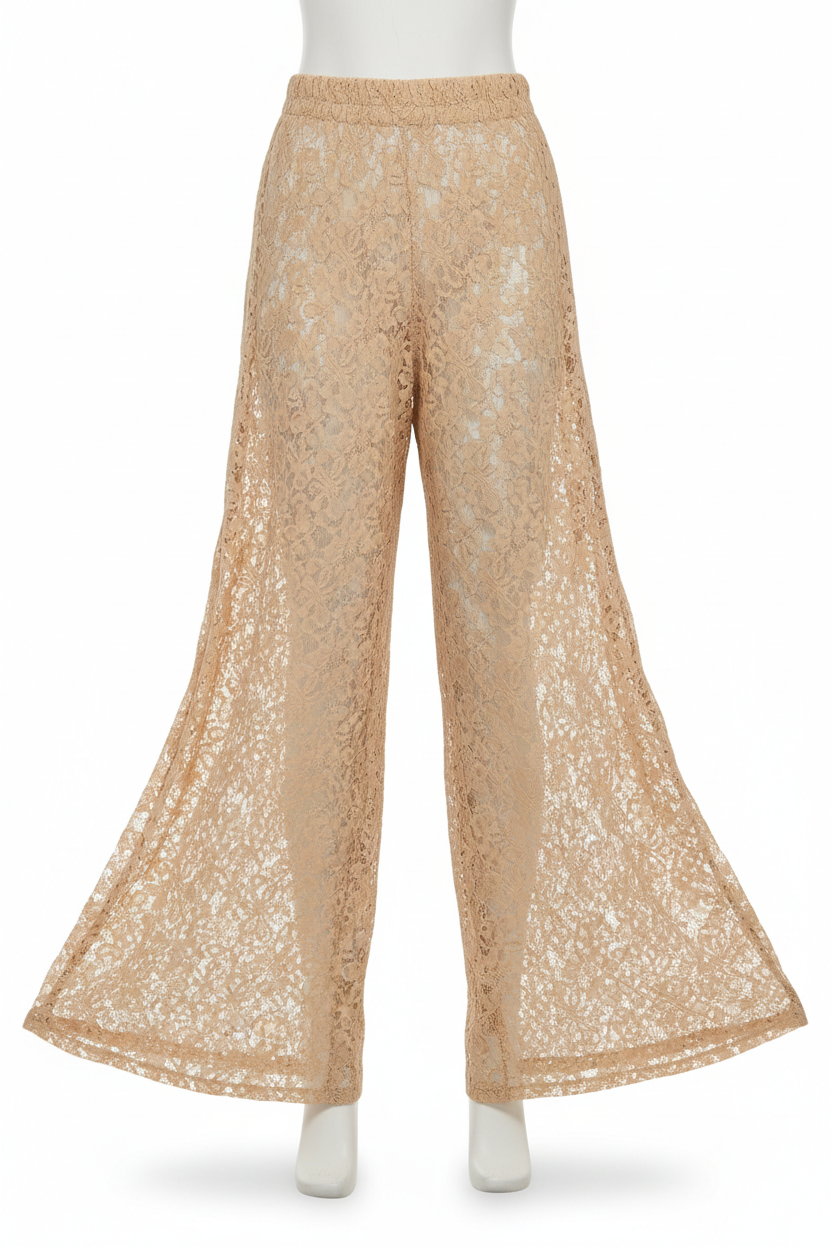 Calça de Renda Bege
