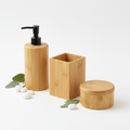 Kit Organizador de Casa de Banho em Bambu