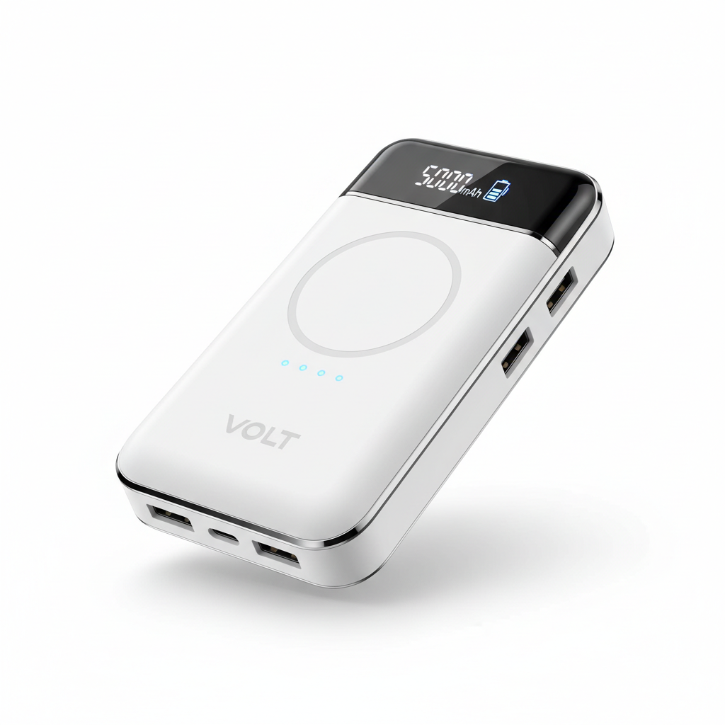 Power Bank Sem Fios 5000mAh