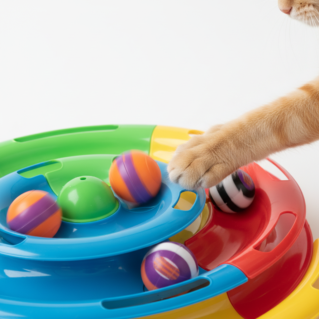 Brinquedo para Gato — Pista de Bolas Interativa