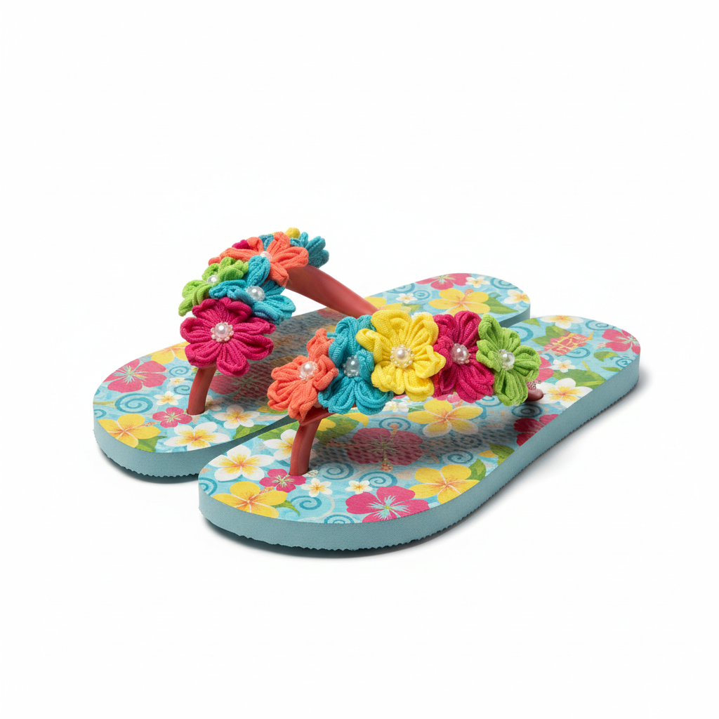 Chinelos de Dedo Florais