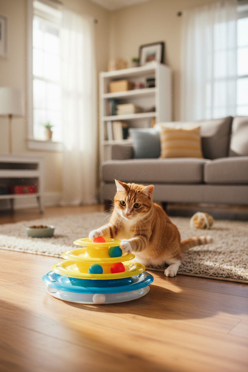 Brinquedo para Gato — Pista de Bolas Interativa