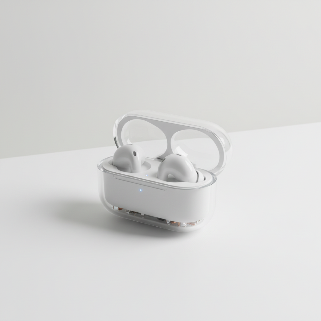 Auriculares Sem Fios Crystal Transparentes