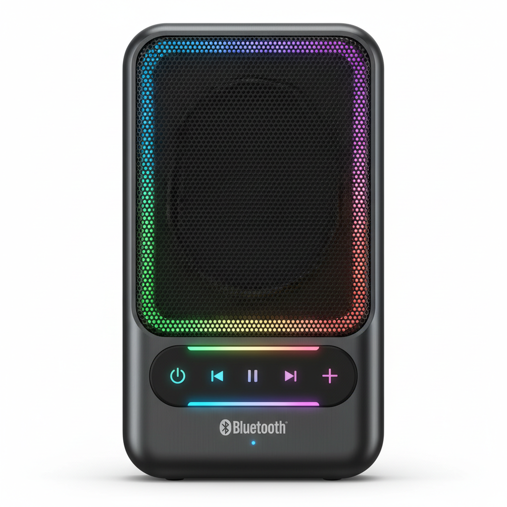 Coluna Bluetooth LED RGB