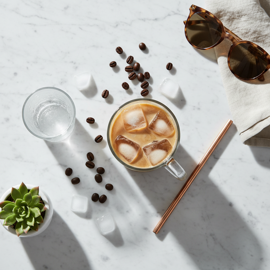 Chávena de Café Gelado em Vidro Alto