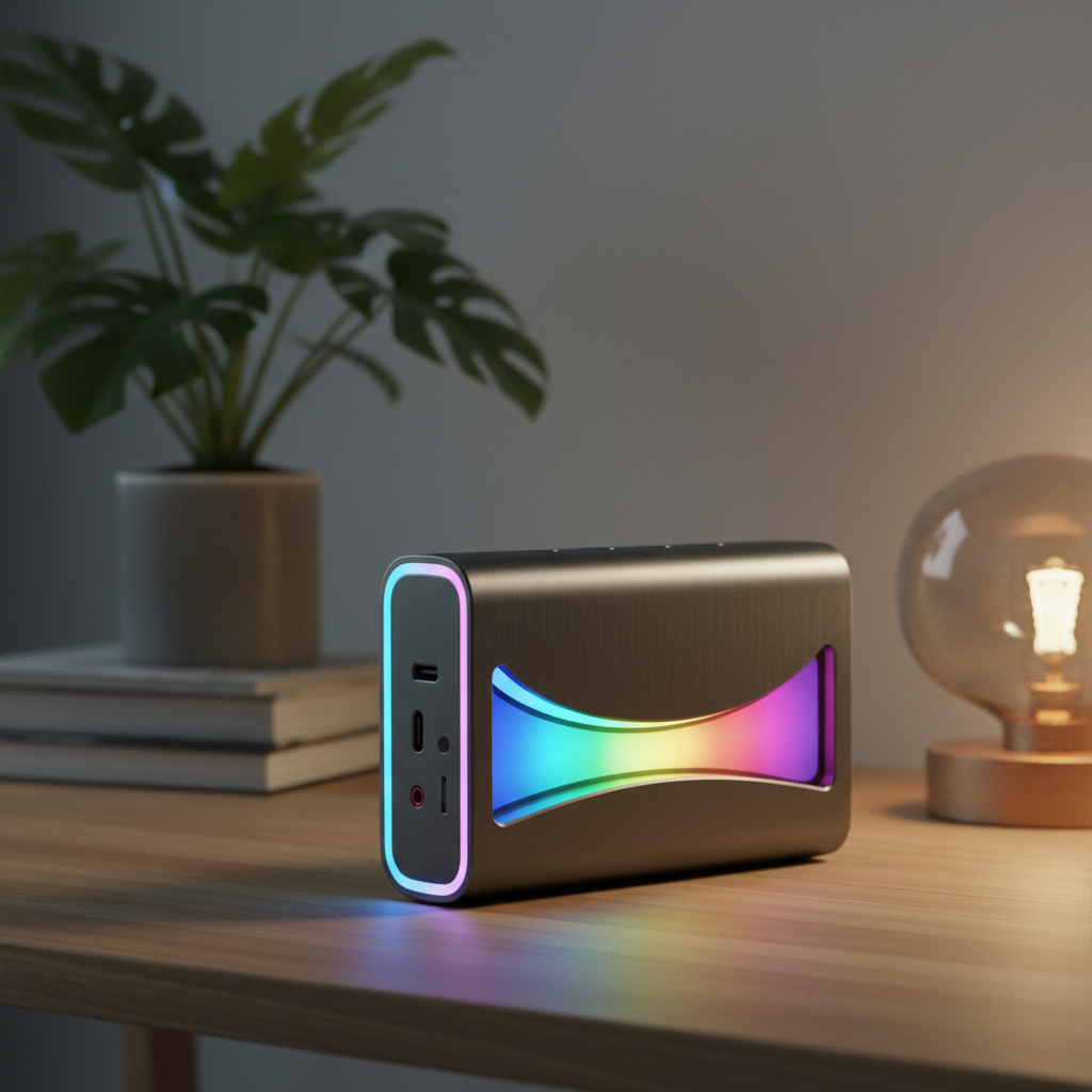 Coluna Bluetooth LED RGB