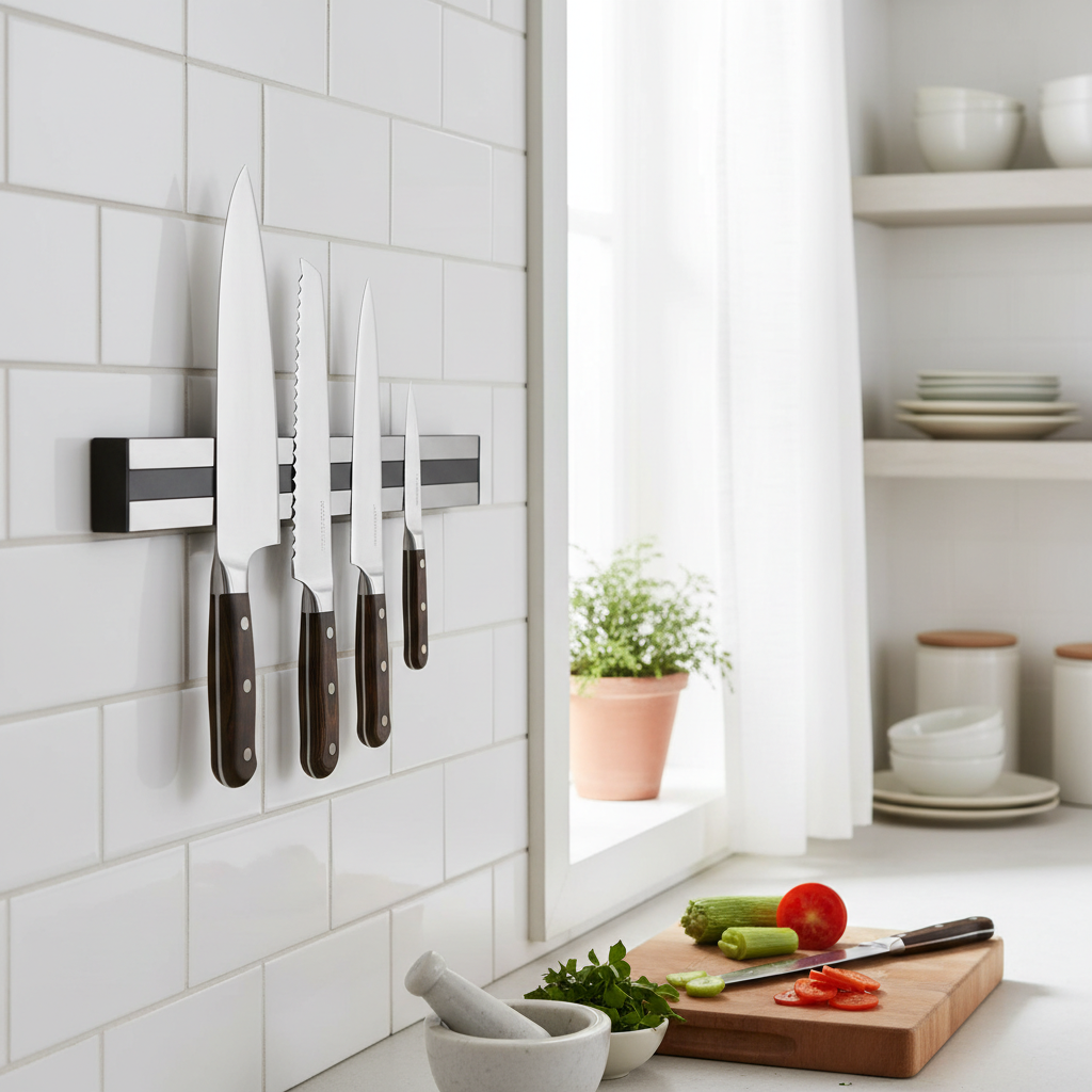 Suporte Magnético para Facas de Cozinha