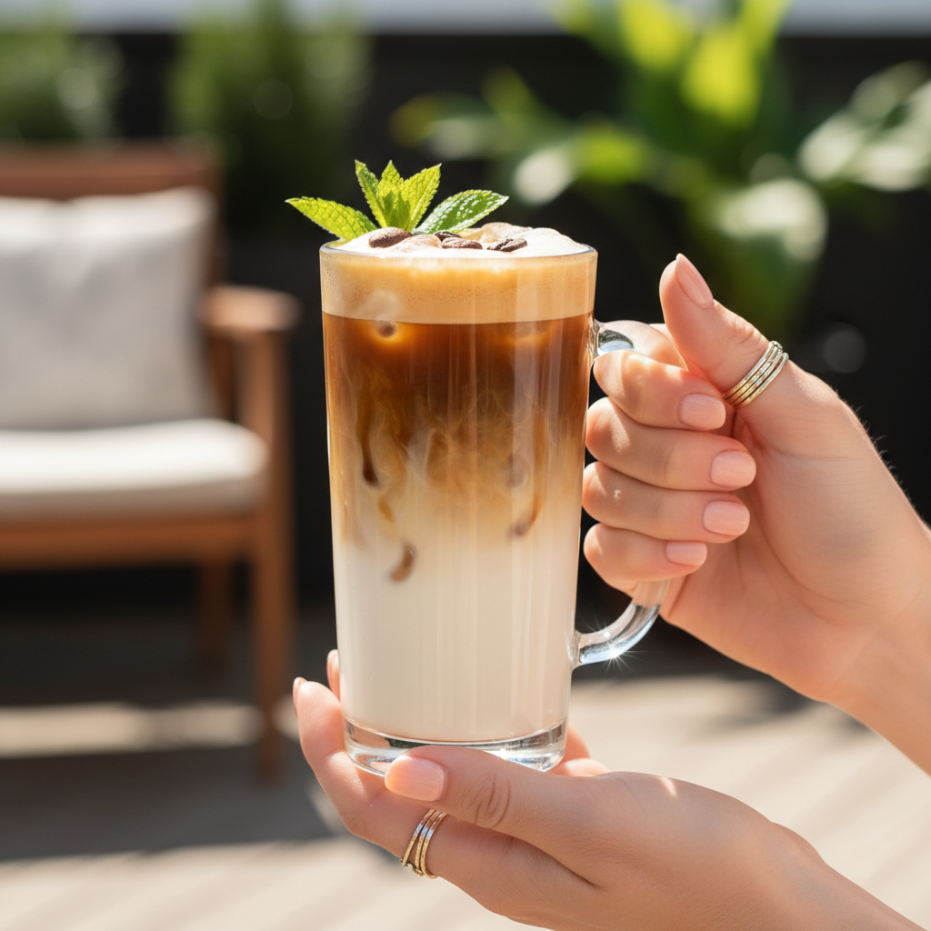 Chávena de Café Gelado em Vidro Alto